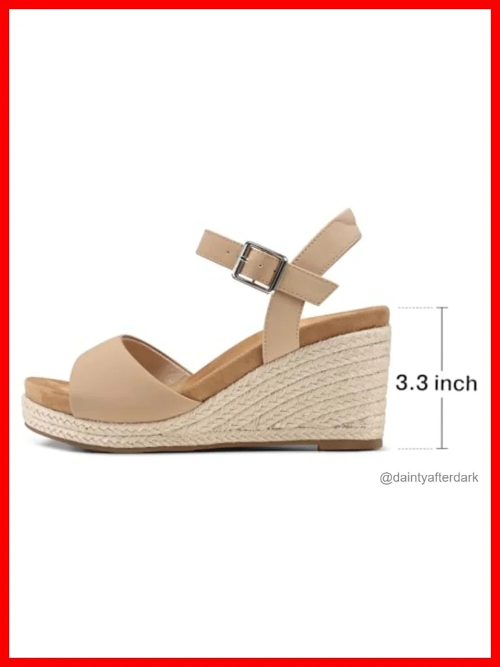 Women's Wedge Sandals Dressy Platform Espadrilles with Arch Support Ankle Strap